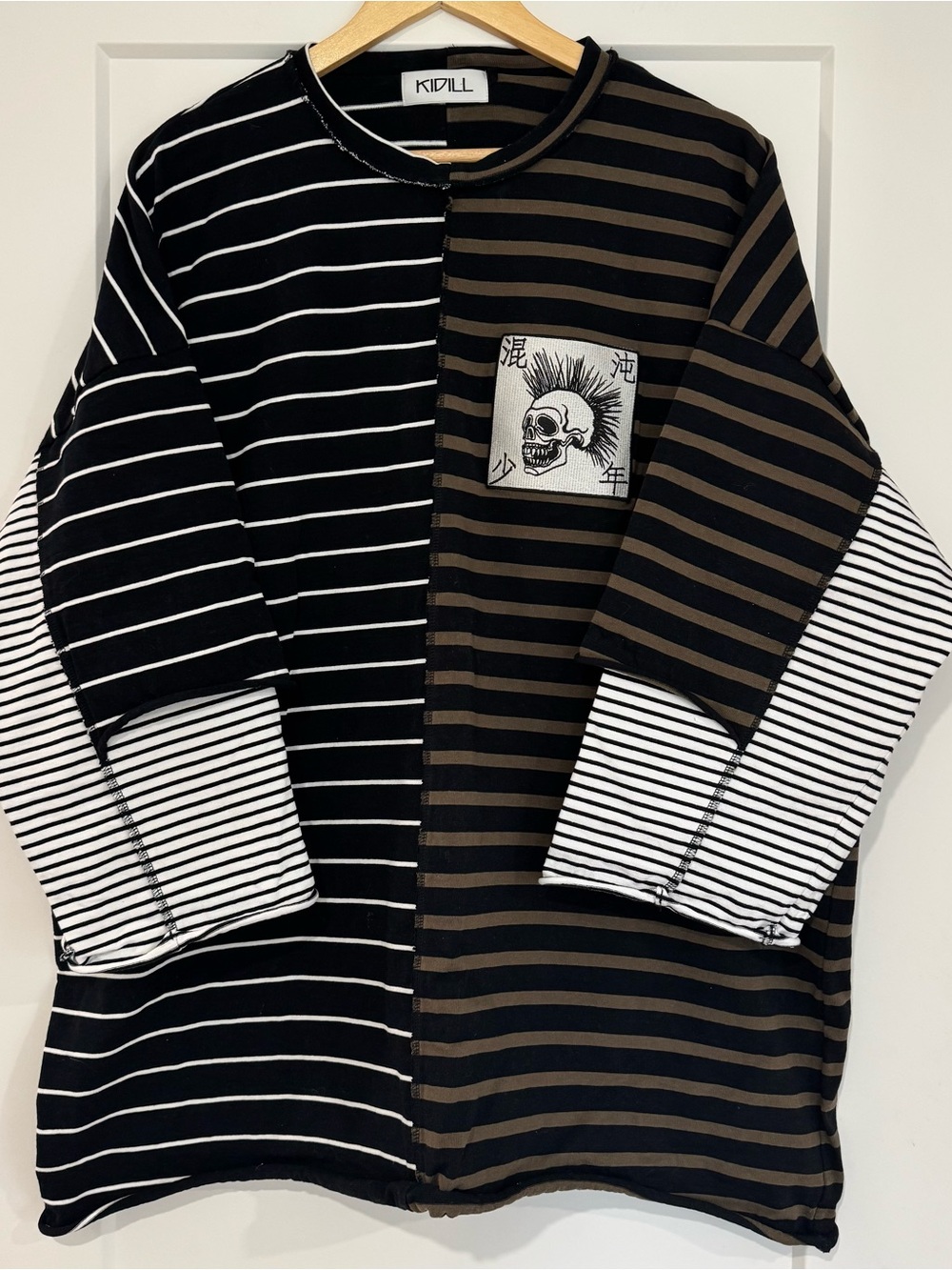 KIDILL Chaos Border Oversized T-Shirt | Japan Punk Streetwear | Men’s L/XL NWOT - Picture 13 of 13